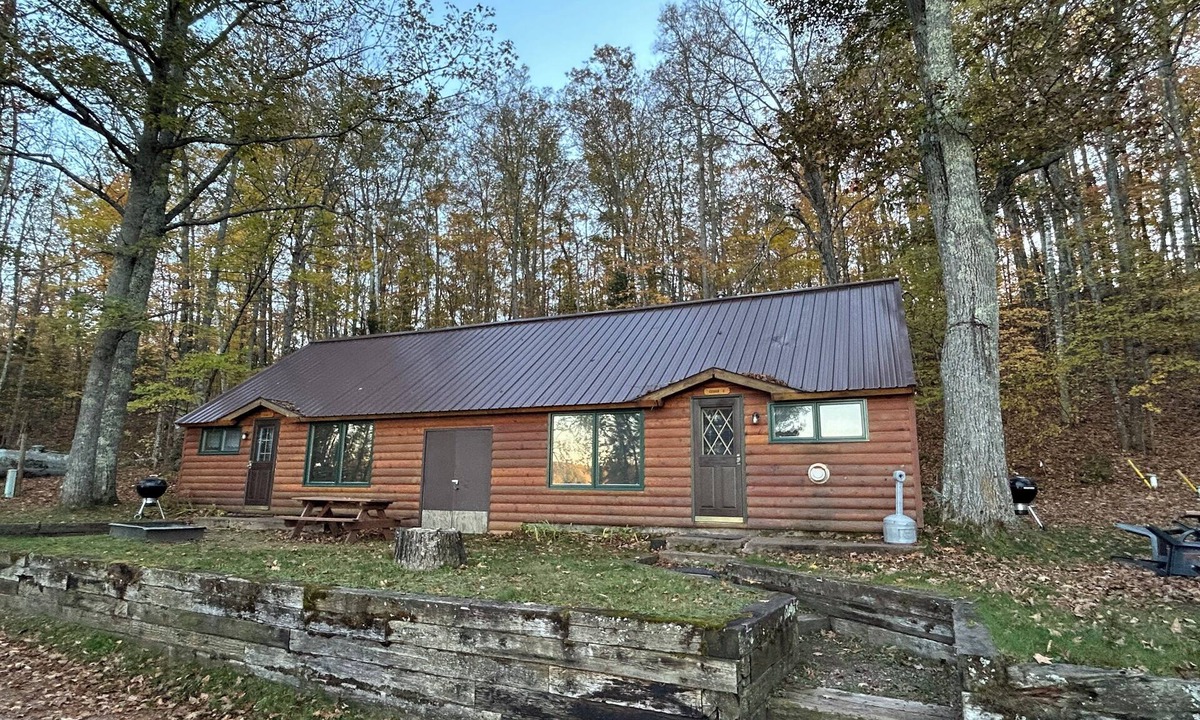 Iron River Cabin | Cedar 2- two-bedroom cabin on beautiful Delta Lake- Pet friendly