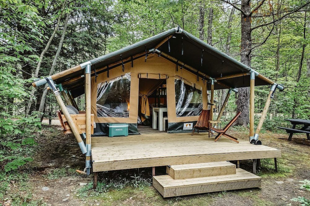 North Woodstock RV Rental | Impressive Safari Tent with Barbecue in North Woodstock, New Hampshire