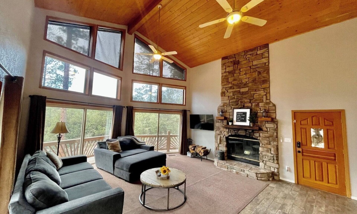 Whispering Pines Cabin | Private Forest Cabin with Wrap-Around Deck, Fireplaces & Unlimited Hiking