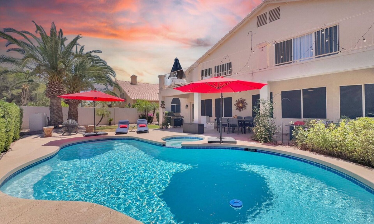 Superstition Springs House | Remarkable 4 Bedroom Home on Golf Course - Pool, Fire Pit, Game Room, Views