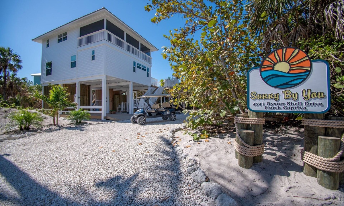 North Captiva House | Sunny By You Beach House: North Captiva, Private Pool, Steps to Beach, Golf Cart