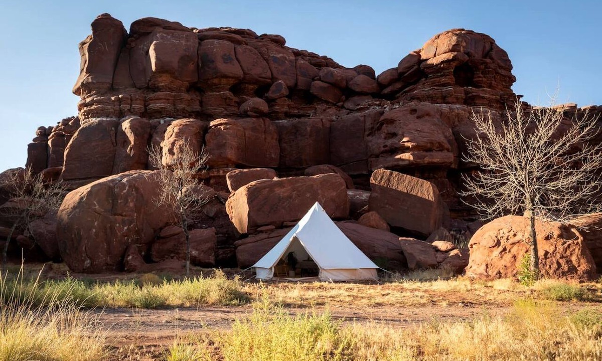 Moab RV Rental | Unique Secluded Glamping Tent with Spectacular Canyon and River Views in Moab, Utah