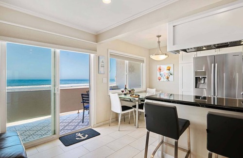 Carpinteria Condo | Beachfront End Unit | Ocean Views, Remodeled Kitchen & Steps to the Sand