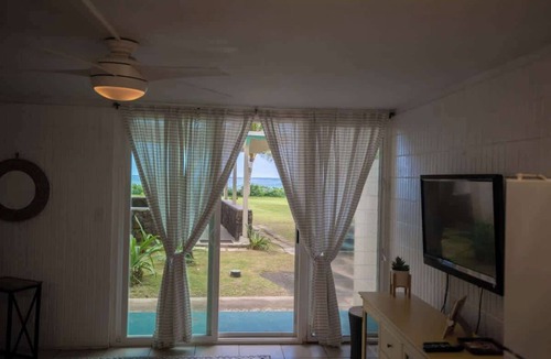 Punaluu Apartment | Beachfront Studio Steps to the Ocean & Pool