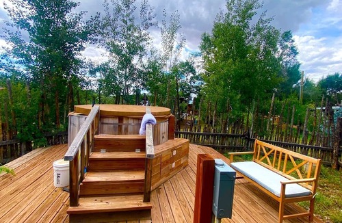 San Cristobal Cabin | Charming Log Cabin Rental on Eco-Farm near Taos Ski Valley