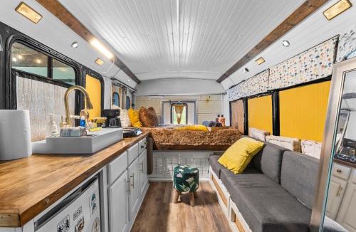 Stanton House | Covered Bridge Tiny Home Bus on the water in RRG