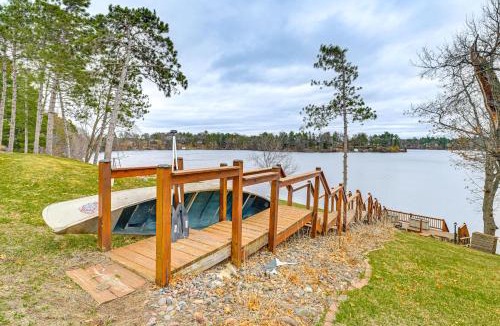 Lake Wissota Apartment | Dock, Deck & View: Lakefront Chippewa Falls Studio