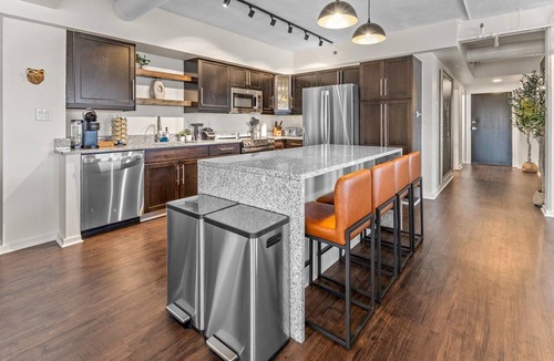 Wholesale District Apartment | Downtown Indy Double Unit Penthouse Near ICC