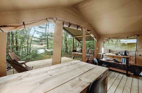 North Woodstock RV Rental | Impressive Safari Tent with Barbecue in North Woodstock, New Hampshire