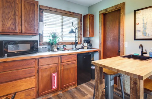 Bevier Apartment | Modern-Rustic Studio Near Long Branch State Park!