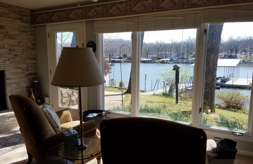 Gravois Mills House | Quiet location, beautiful lakefront home in a cove. Private covered boat dock!