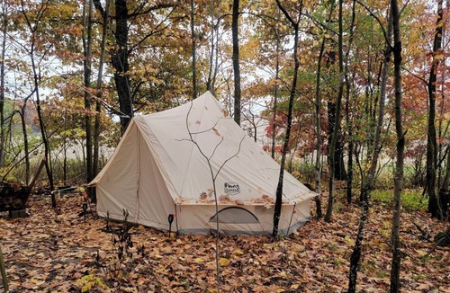 Elba RV Rental | Rustic and Remote Hike-in Glamping Bell Tent close to Whitewater State Park, Minnesota