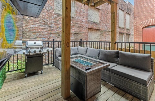 Lockerbie Square Apartment | Steps away from Mass Ave Restaurants and Big Patio
