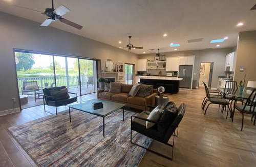 Nokomis House | Tropical Oasis Estate on Casey Key - Large Pool, Private Dock, Steps to Beach