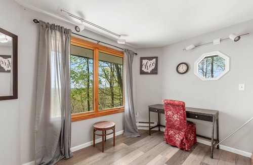 Manchester House | Unique and secluded A frame home on 31 acres with hot tub.
