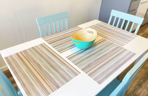 Coalinga House | Vibrant & modern Coalinga home perfect for families or work trips! Enjoy a fully equipped kitchen, dedicated workspace with blazing-fast Wi-Fi, and a private patio. Walk to local shops & restaurants.