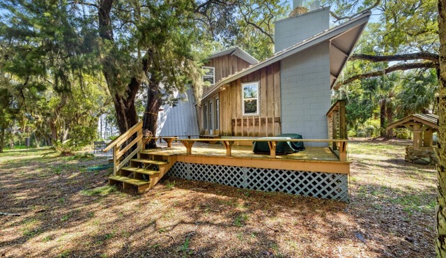 Bay Front A-Frame with Dock and Kayaks