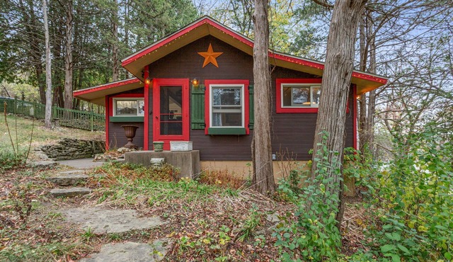 Charming cabin in Afton perched high on bluff, river views! Swim, hike, explore!