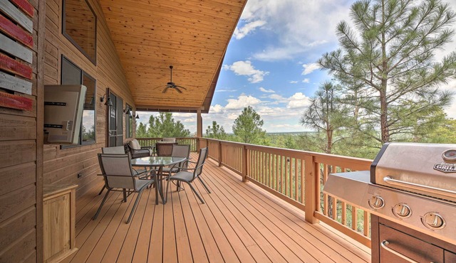 Deck & Views: Dog-friendly Cabin in Show Low!