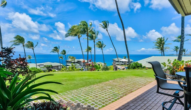 Ground-Floor, Ocean-View Haven with Lanai, Tennis, Resort Pool, and Beach Access