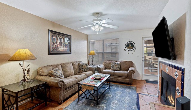 Hacienda in The Desert! Southwest Charm in this easy access 2 bedroom