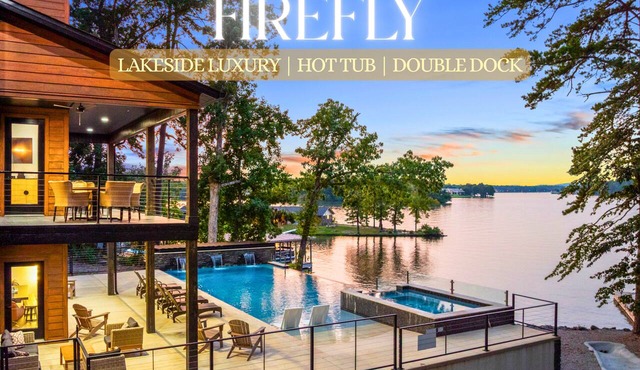 Luxe Lakefront | Sleeps 17 | Fireplace | Hot Tub