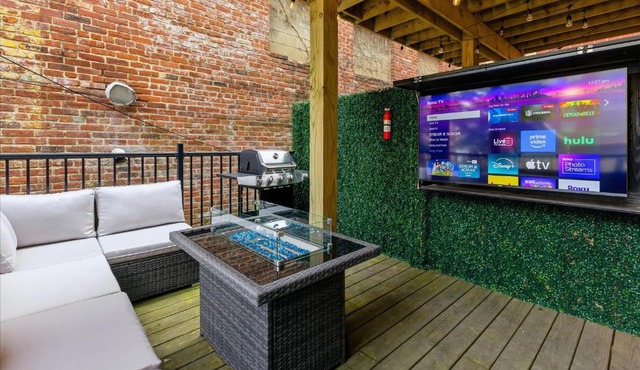 Mass Ave Retreat with Big Patio and Free Parking