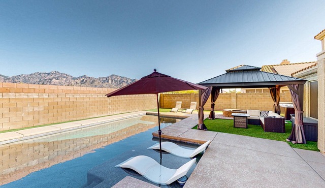 Mtn-view home with private pool, hot tub, grill, & enclosed backyard