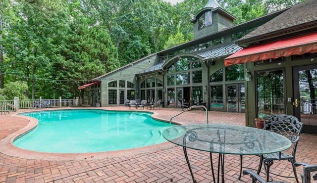 “WaterView" The Pool Pavilion, waterfront property assisted handicap access.